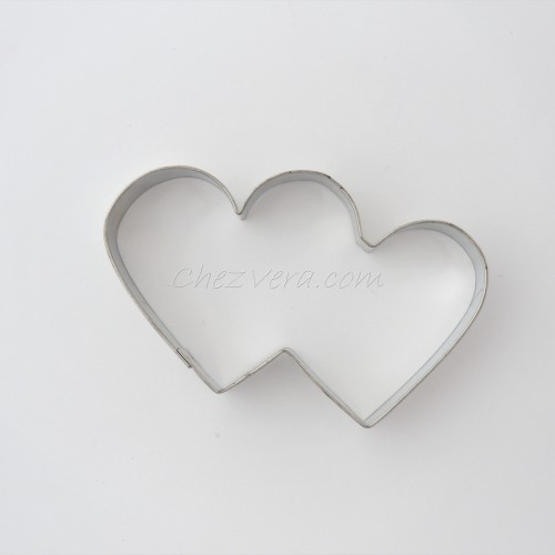 Cookie Cutter Double Heart – large