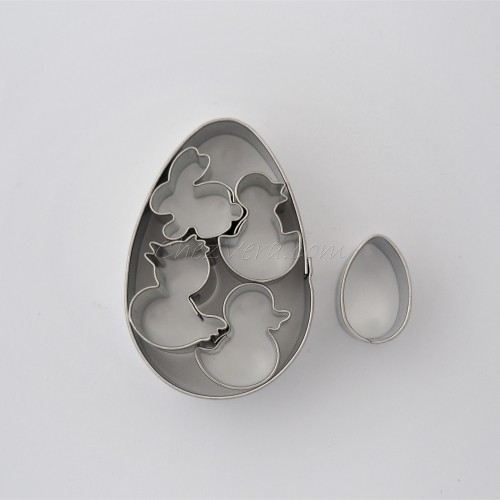 Cookie Cutters Set Egg with mini Cutters (6 pcs)