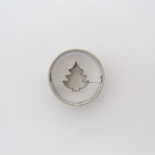 Linzer Cookie Cutter – Circle III with Tree