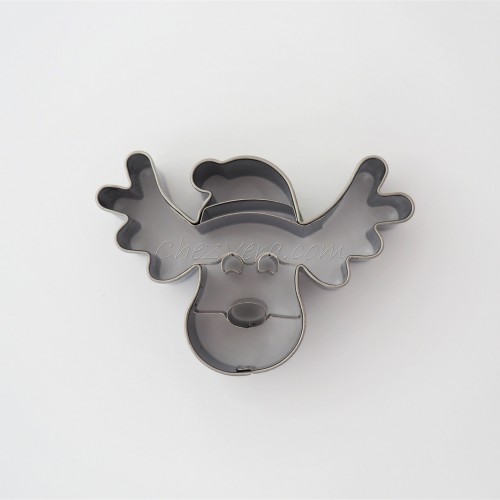 Cookie Cutter Reindeers Head with a Cap