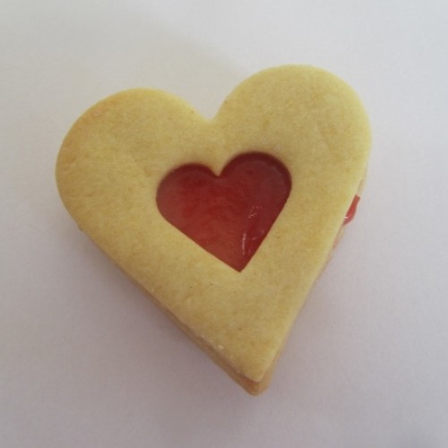 Emporte-pièces pour biscuits confiture - Cœur avec cœur grand