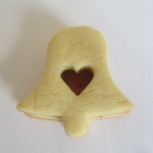 Linzer Cookie Cutter – Bell with Heart (small)
