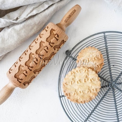 ENGRAVED MINI ROLLING PIN – Horse Pattern