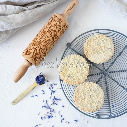 ENGRAVED MINI ROLLING PIN – Baroque Ornaments Pattern