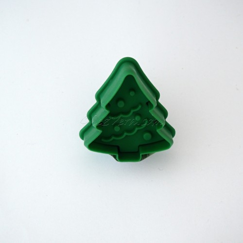 Cookie Cutter with Ejector - Christmas Tree