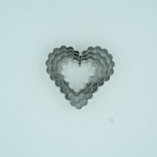 Linzer Cookie Cutters Set – crinkled Hearts (4 pcs)
